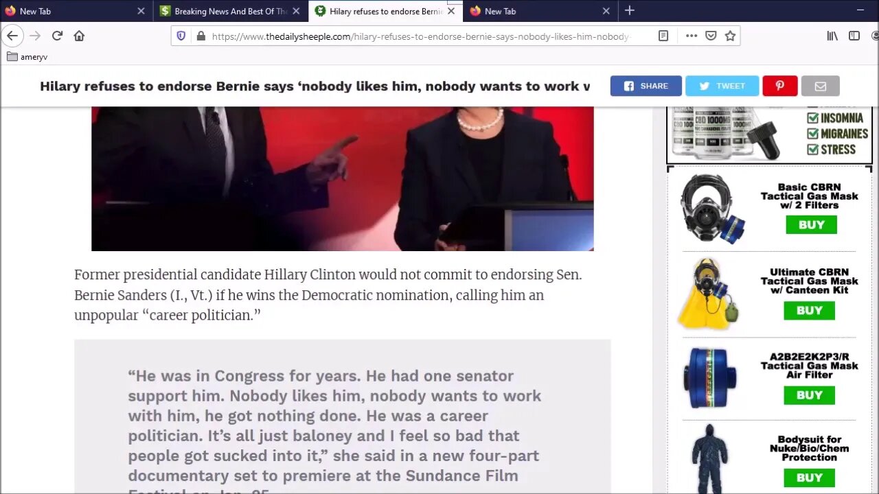 Hillary Endorses Bernie