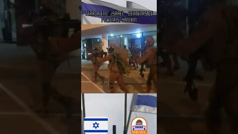 Policiais israelitas caçando terroristas em Tela aviv. #shorts #israel #terror in israel #tel aviv