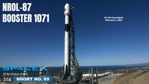 SpaceX NROL-87 Launch in Six Minutes, Booster 1071 Landing | February 2, 2022 | S65