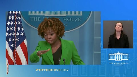 WH Press Secretary Karine Jean-Pierre speaking with reporters...