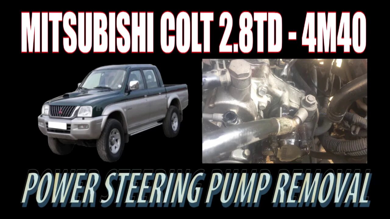 MITSUBISHI L200 ( 4M40 ) - POWER STEERING PUMP REMOVAL