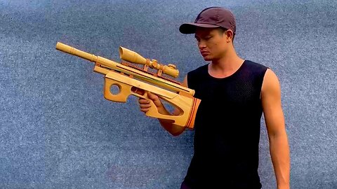 DIY Wooden Semi Automatic Gun Slingshot (Full Making at Home)