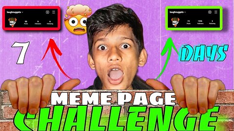 7 Days Meme Page challenge in Instagram 🤯