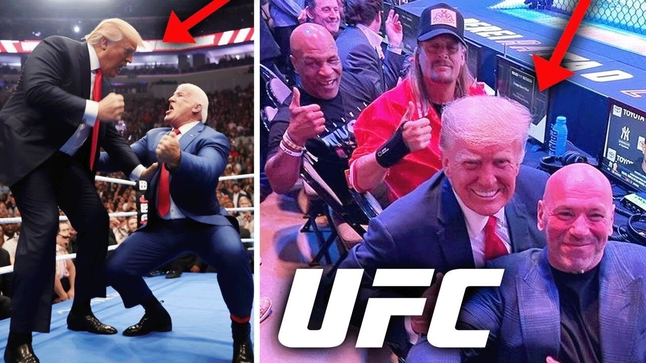 Trump, Tyson, Kid Rock Crash A UFC Fight After Trump's Arrest | Crowd Goes INSANE, Breaks Internet