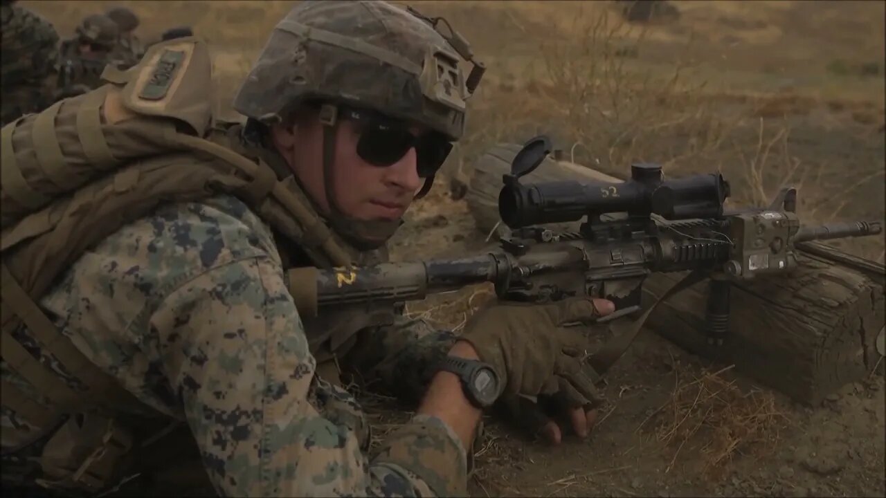 U.S. Marines Participate in a Selection Range for 1st MARDIV Super Squad 21