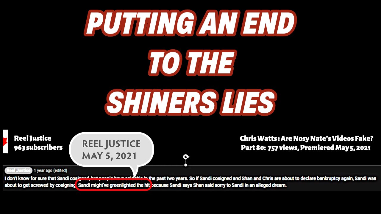 CHRIS WATTS CASE - STOP THE LIES AND MIS-INFORMATION -