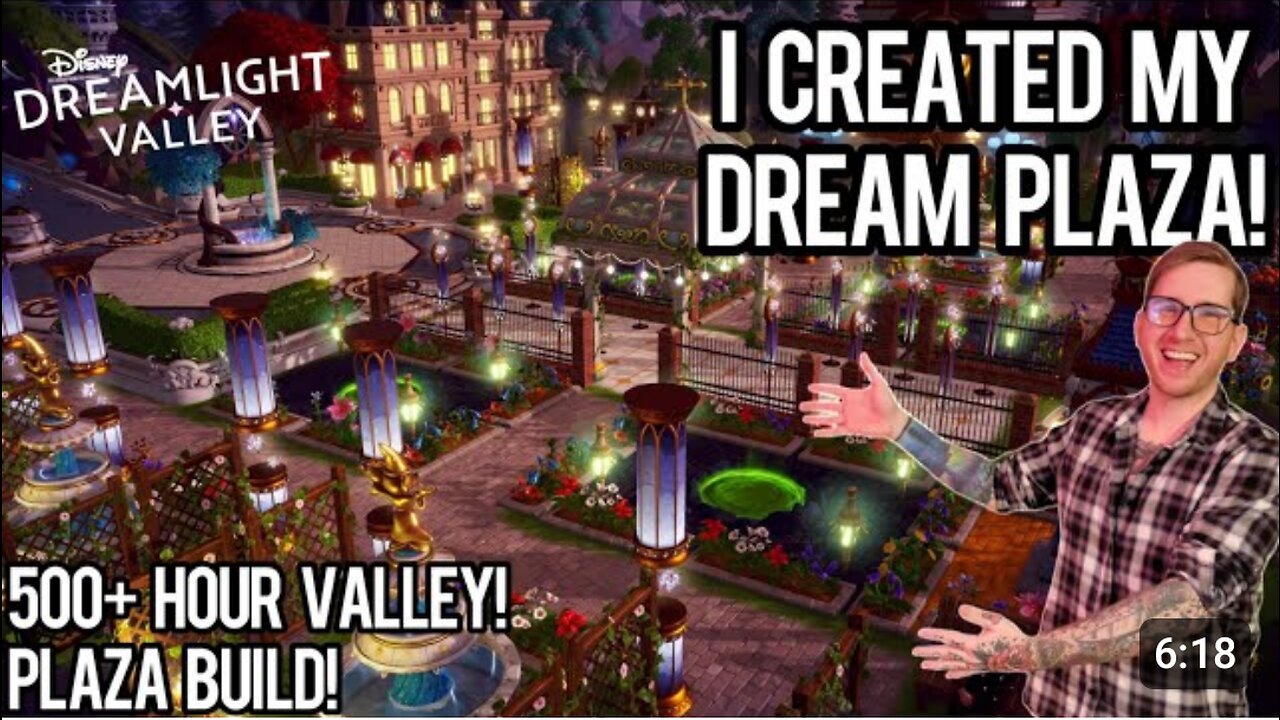 Disney Dreamlight velley| Elegant & magical plaza Build (W/Dark magic?!)