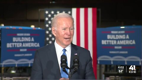 President Biden talks infrastructure bill during Kansas City visit