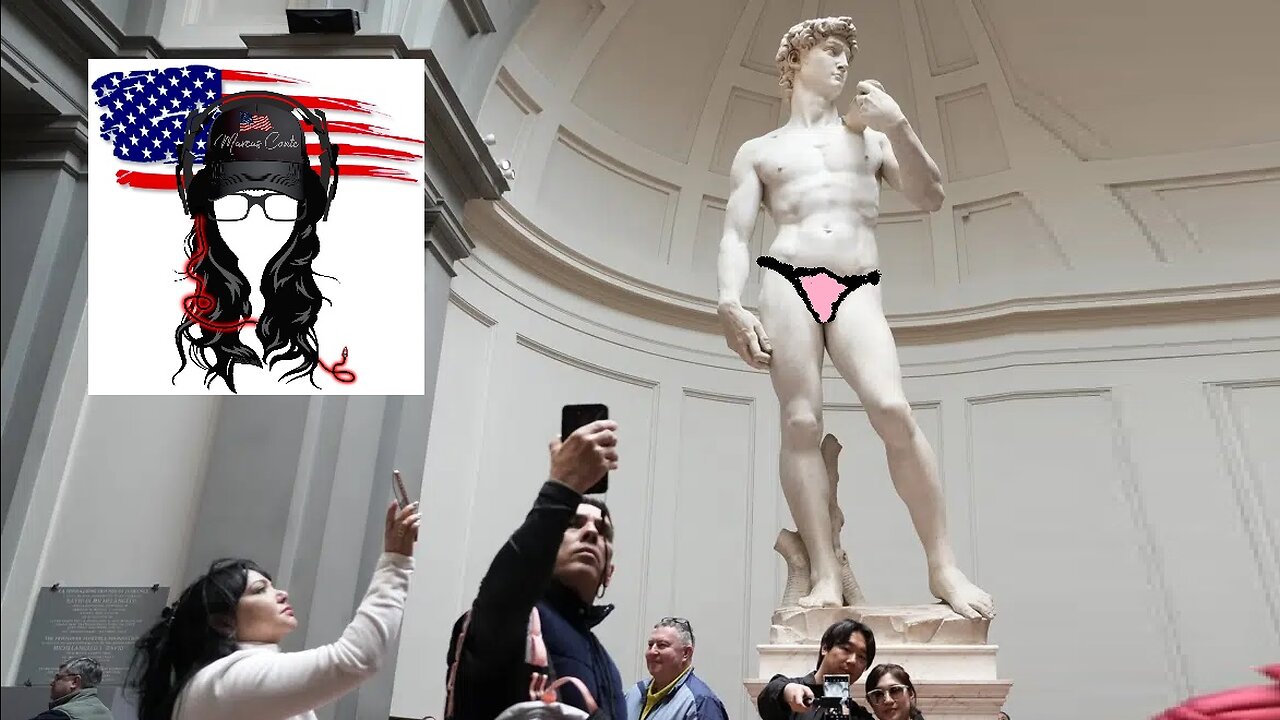 ITALY installs PENIS COVER on DAVID sculpture by Michelangelo so Americans can view it too