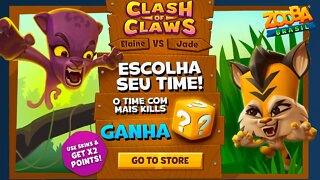 CLASH OF CLAWS DESAFIO ELAINE X JADE QUAL LADO VOCÊ ESCOLHE? ZOOBA: Jogo de Batalha Animal