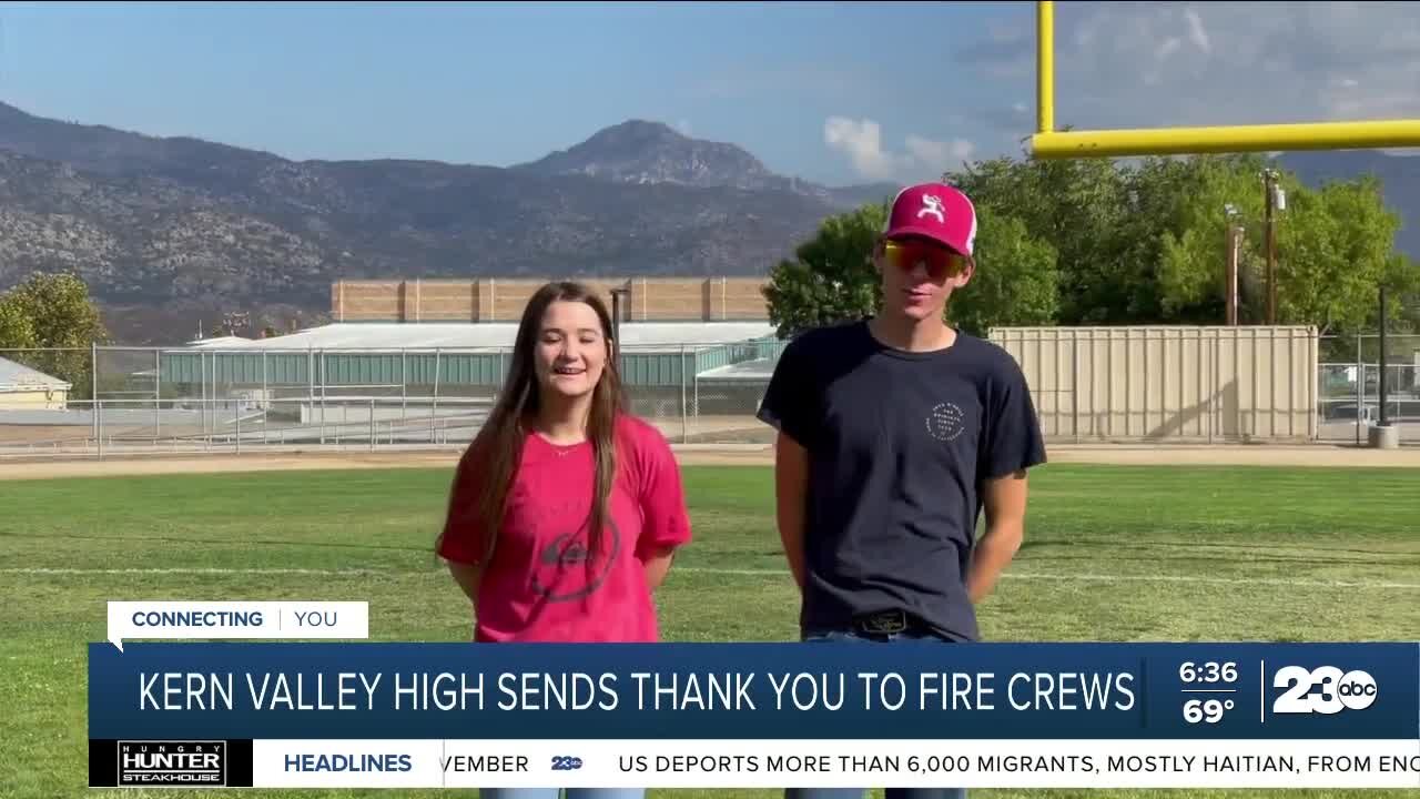 Kern Valley High thanks fire crews who battled French Fire