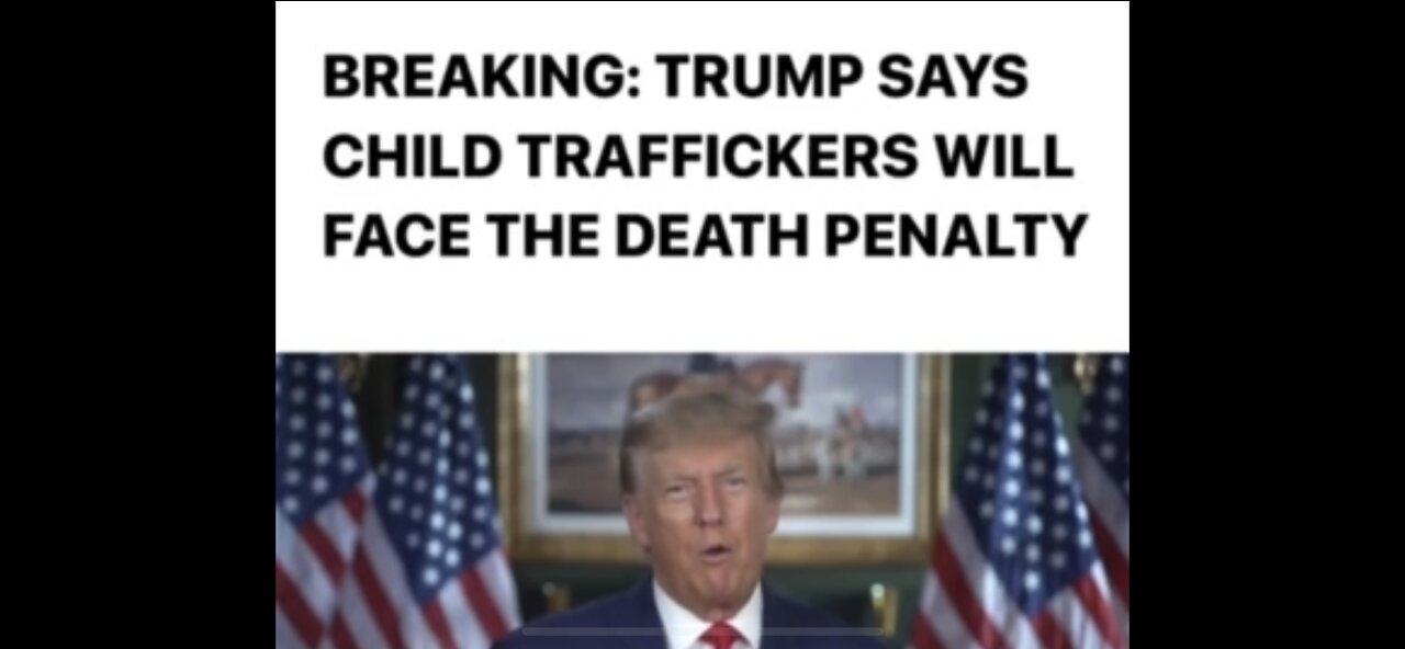 TRUMP PLEDGES DEALTH PENALTY FOR HUMAN TRAFFICKERS