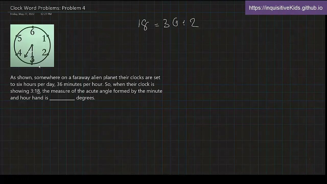 Clock Word Problems: Problem 4