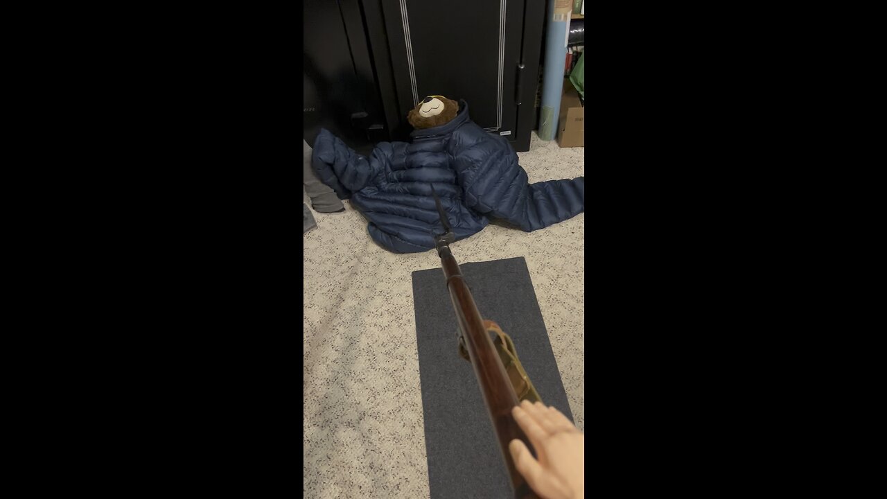 Thursday Toys with SPH. Mosin Nagant bayonet vs stuffed wolverine.