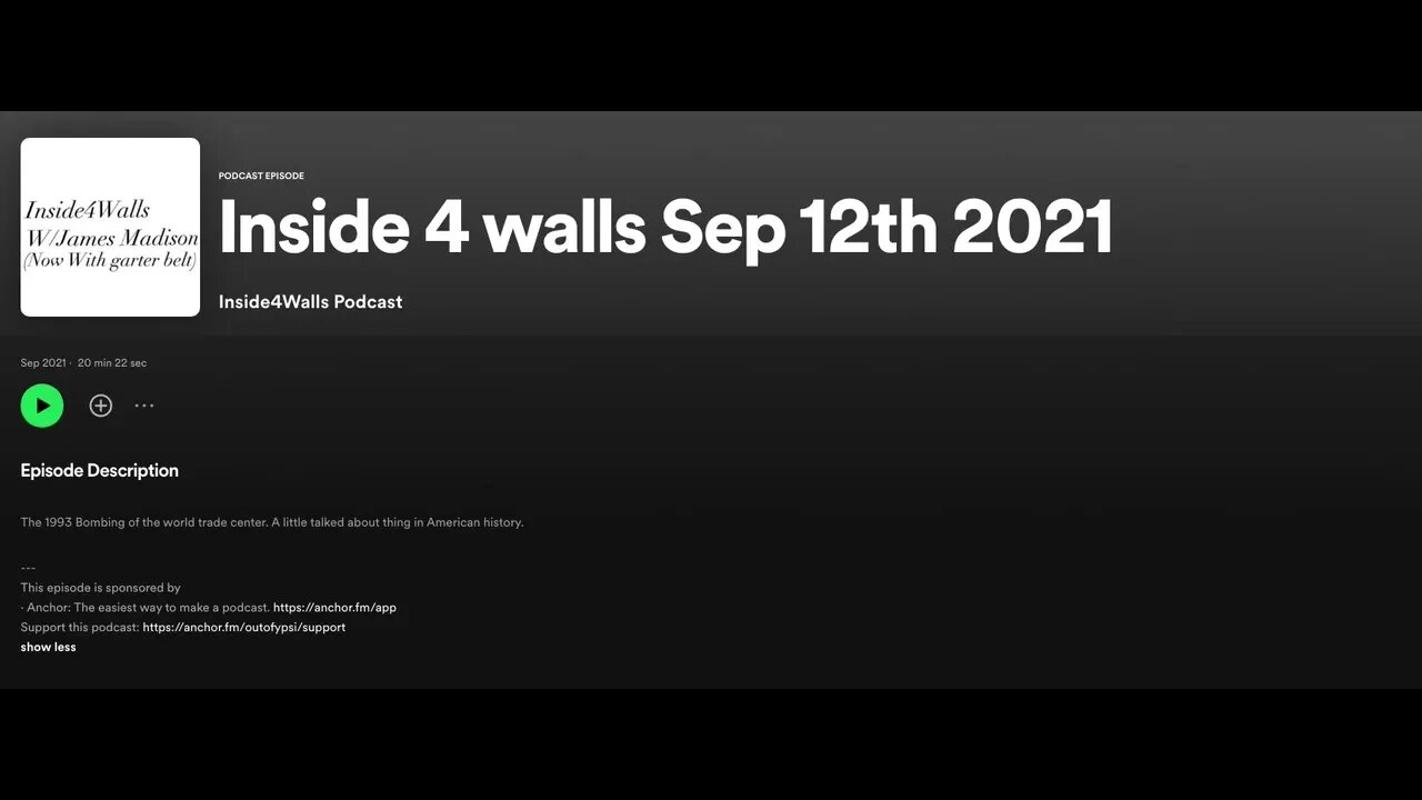 The 1993 Bombing of the world trade center. A little talked about thing in American history.