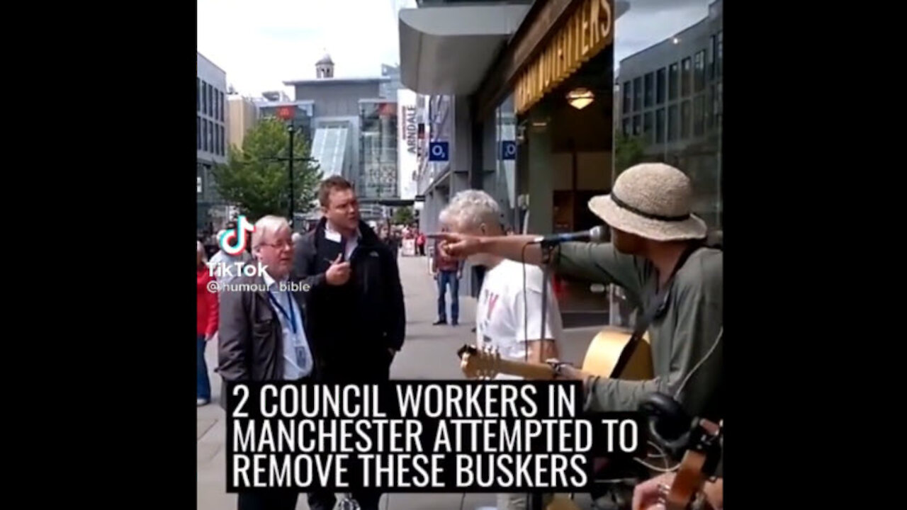 Manchester: Buskers were told to buzz off... They responded in style