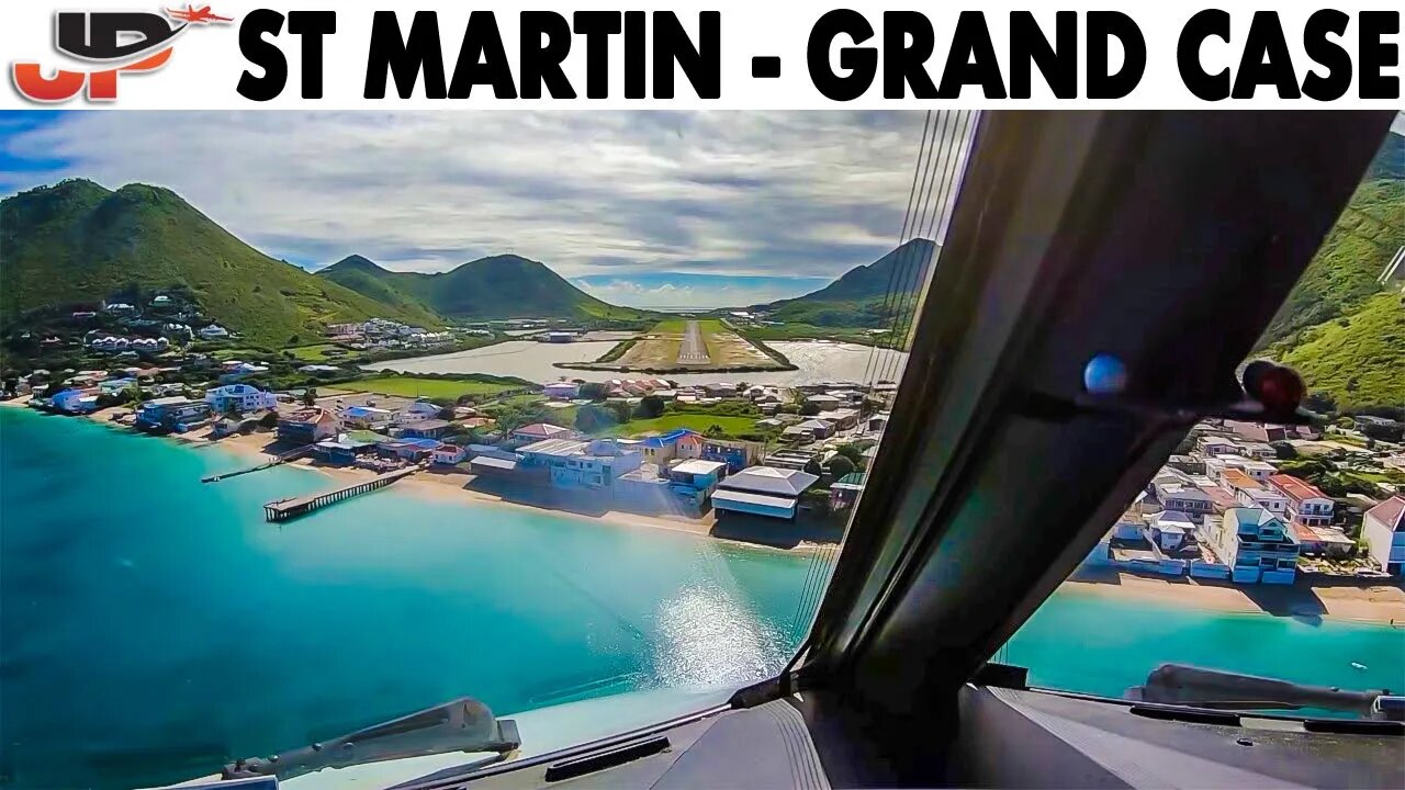 Landing at the other ST MAARTEN Airport | ATR-72 Cockpit Views