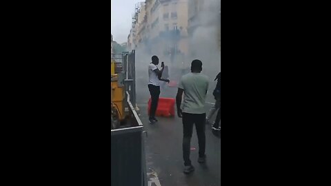 Senegal opposition supporters protest outside embassy in France