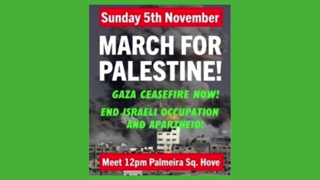 Palestine Ceasefire March Brighton & Hove 5th November 2023