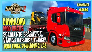 ▶️ETS2 1.43 SCANIA P NTG CARROCERIA CAÇAMBA BAU EURO TRUCK SIMULATOR 2 1.43