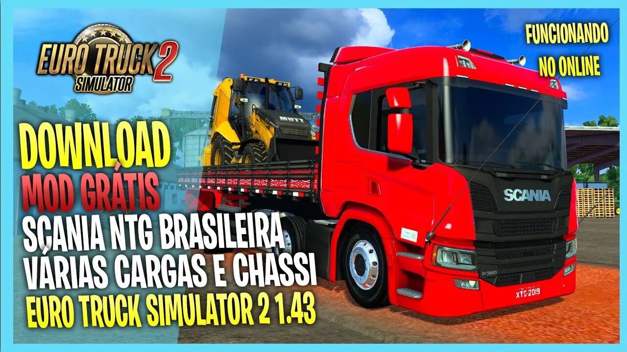 ▶️ETS2 1.43 SCANIA P NTG CARROCERIA CAÇAMBA BAU EURO TRUCK SIMULATOR 2 1.43