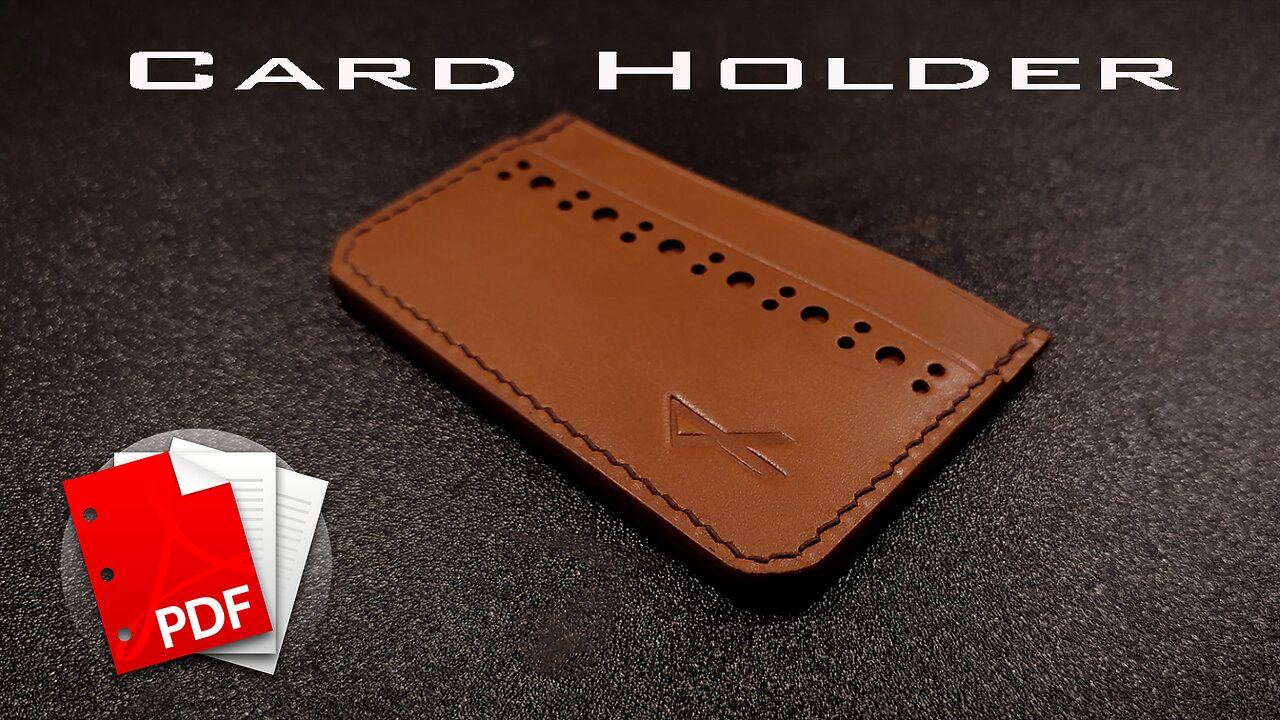 Making Leather Card Holder for cards and paper money / PATTERN