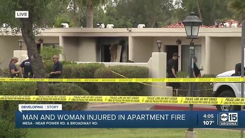 Man and woman injured in apartment fire in Mesa