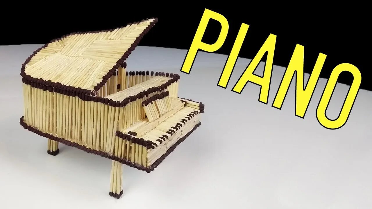 How to make a Piano from Matches with Glue