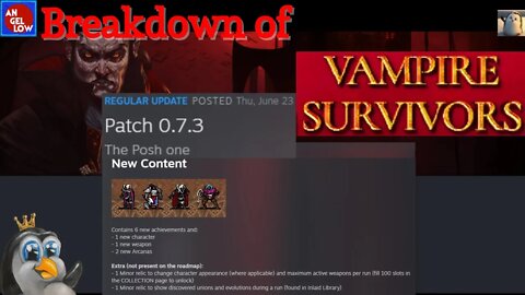 Vampire Survivors Patch 0.7.3 - The Posh one!