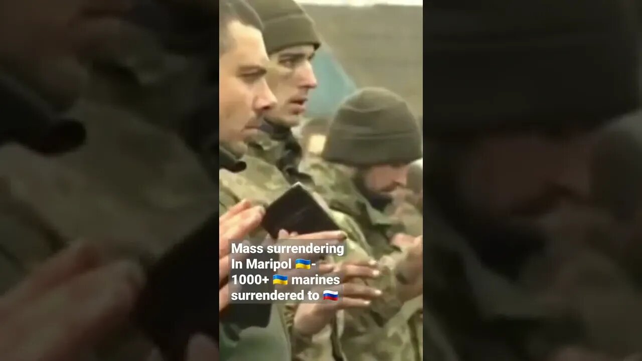 Mass surrenderingIn Maripol 🇺🇦- 1000+ 🇺🇦 marines surrendered to 🇷🇺