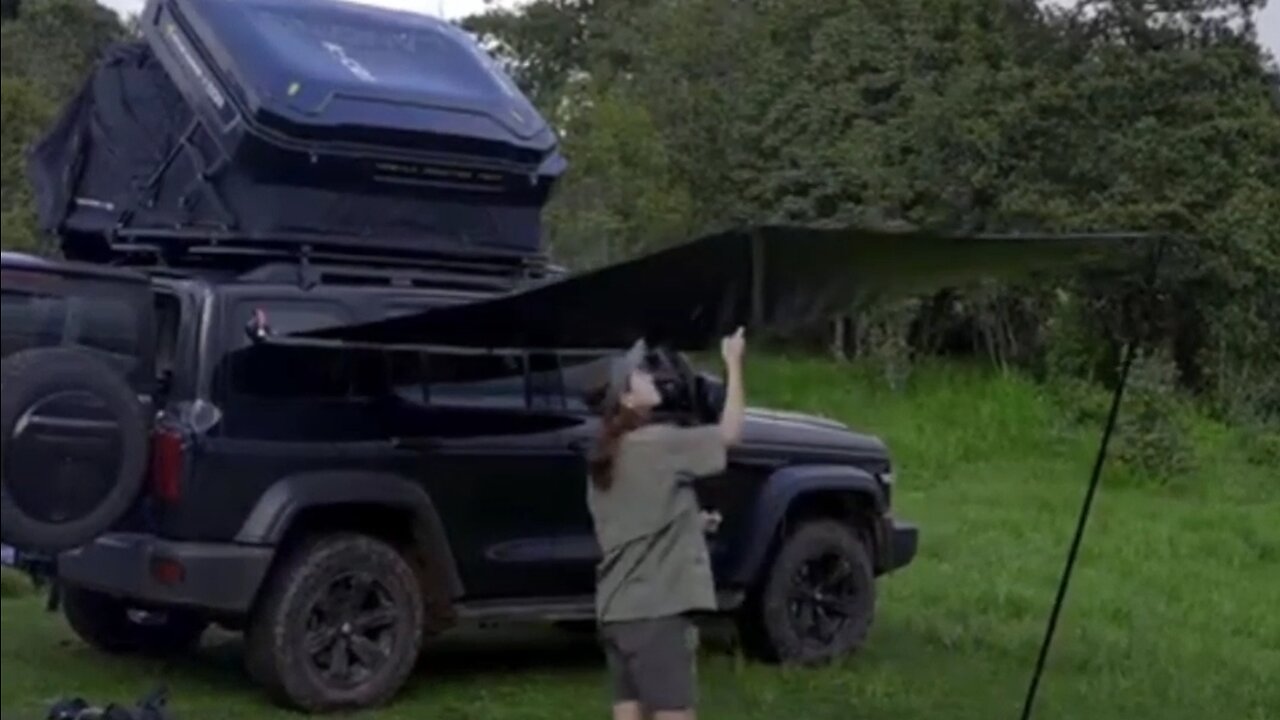 Solo camping in jeep [solo girl camping]