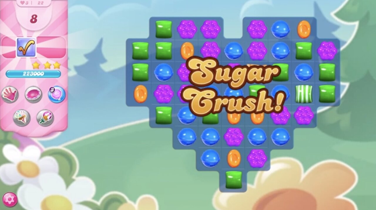 Candy Crush Saga | Level 22 | NO BOOSTERS | 3 STARS | 327400 🦄