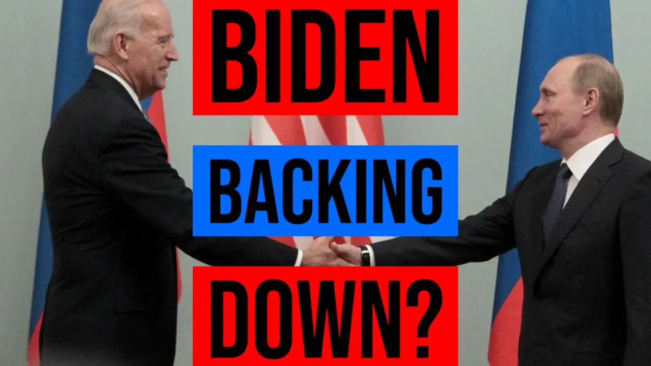 Biden De-escalating tensions with Russia?