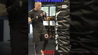 Heroes Training Center | Kickboxing "How To Double Up" Hook & Uppercut & Cross & Round 1 | #Shorts