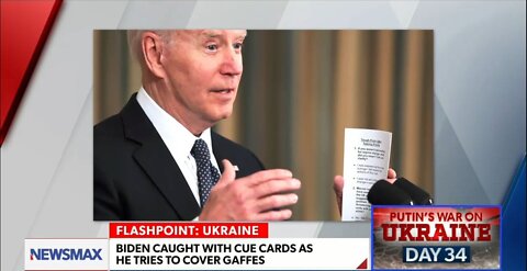 Biden Caught with Cheat Sheets and Cue Cards as He Tries to Cover Gaffes