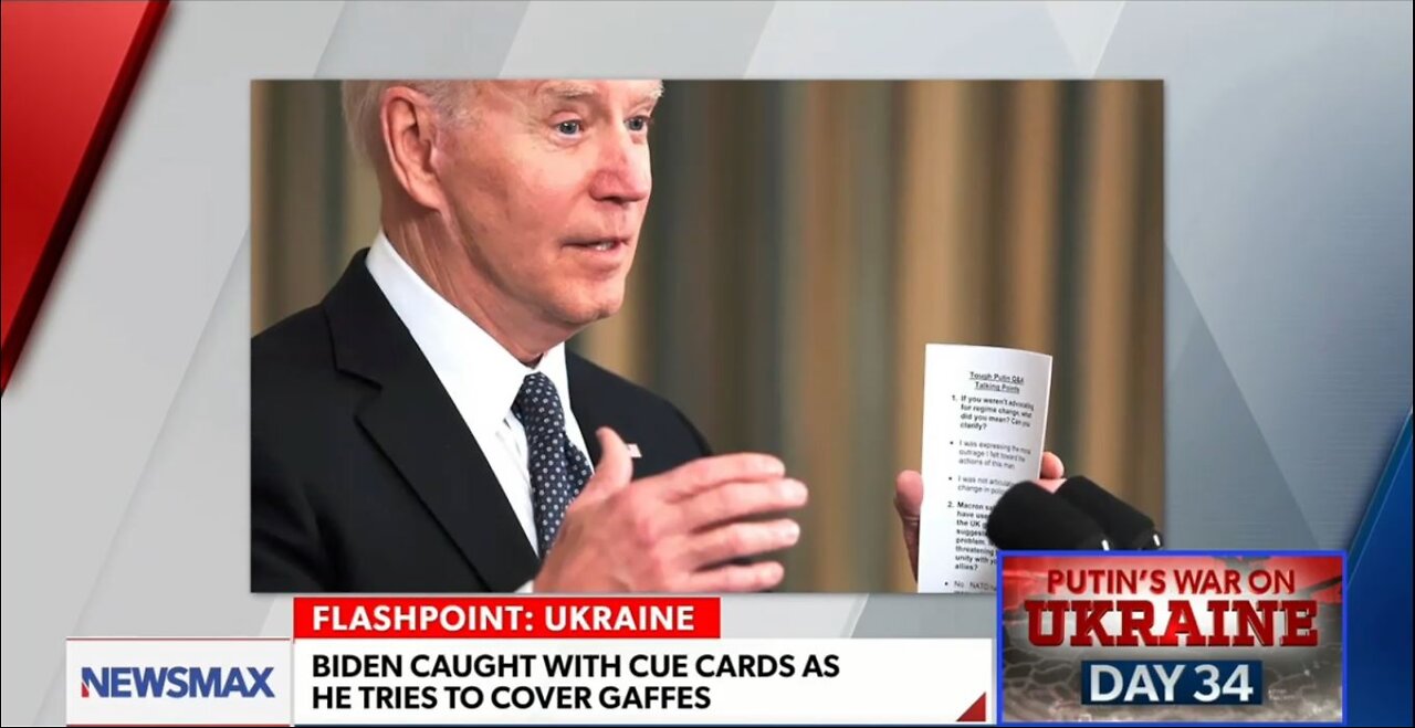 Biden Caught with Cheat Sheets and Cue Cards as He Tries to Cover Gaffes