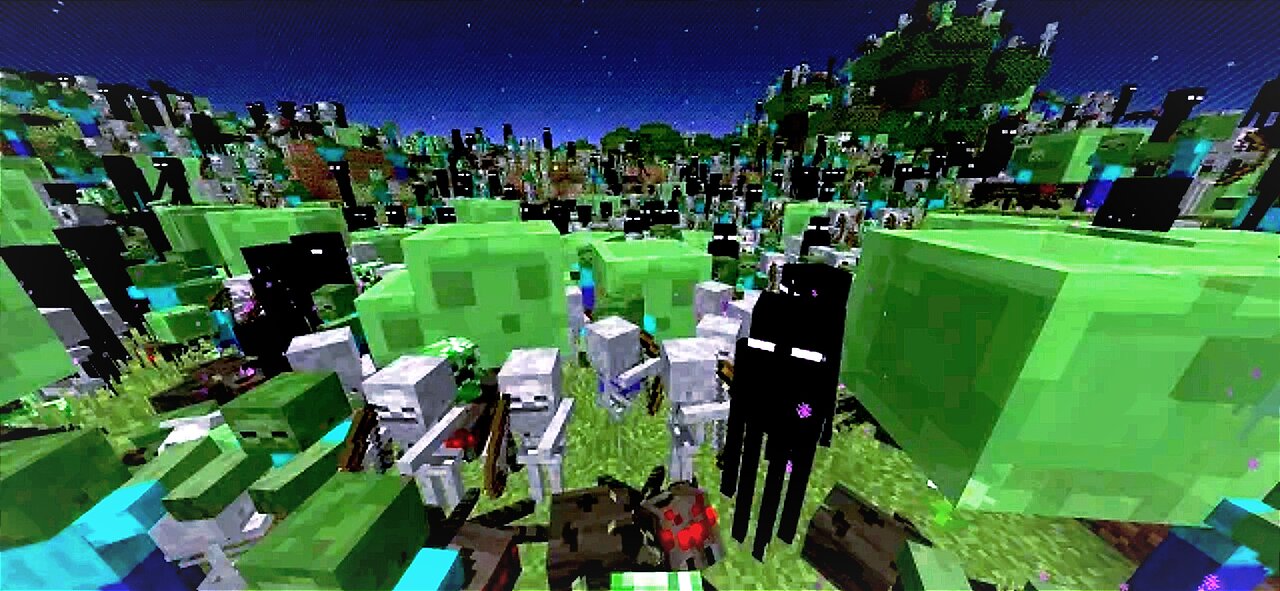 Minecraft, But Mobs Double Every Minute