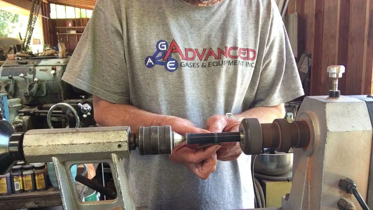 Wet sanding a profiled stem