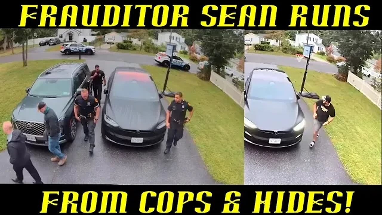 Frauditor Sean Runs From Arrest Warrant & Hides From Cops Like a Coward!
