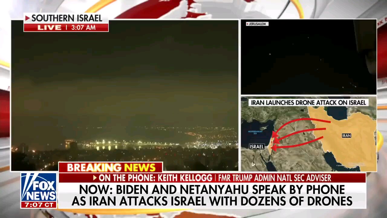 NOW: BIDEN AND NETANYAHU SPEAK BY PHONE AS IRAN ATTACKS ISRAEL WITH DOZENS OF DRONES