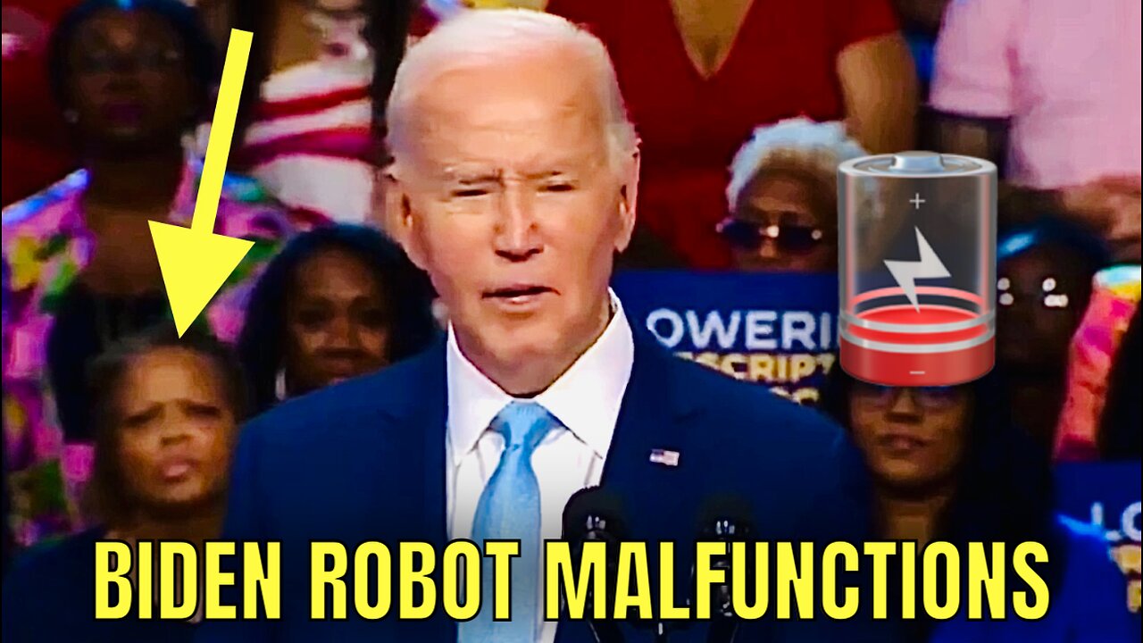 ROBOT PRESIDENT BIDEN MALFUNCTIONS at RALLY Today with Kamala Harris 🤖💥