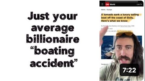 Just your average billionaire “boating accident” 🤔