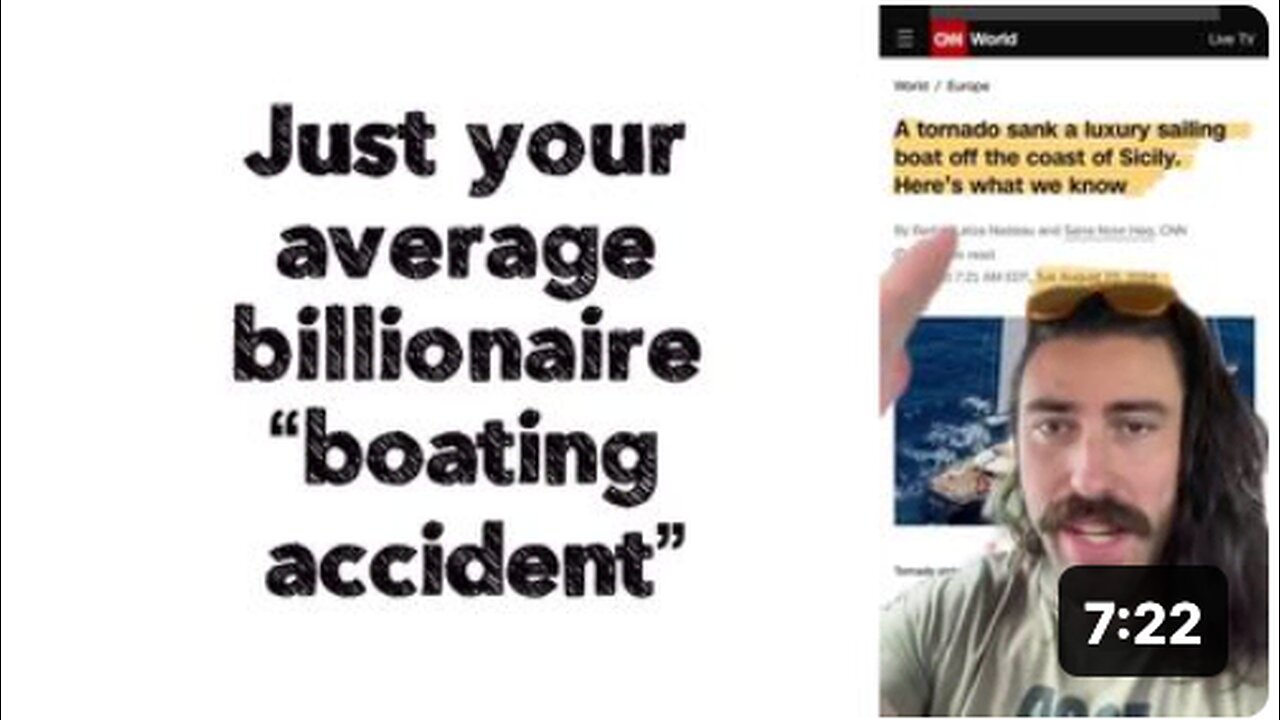 Just your average billionaire “boating accident” 🤔