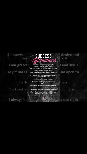 Success Affirmations | #affirmations #shorts #success | Your Vision's Factory