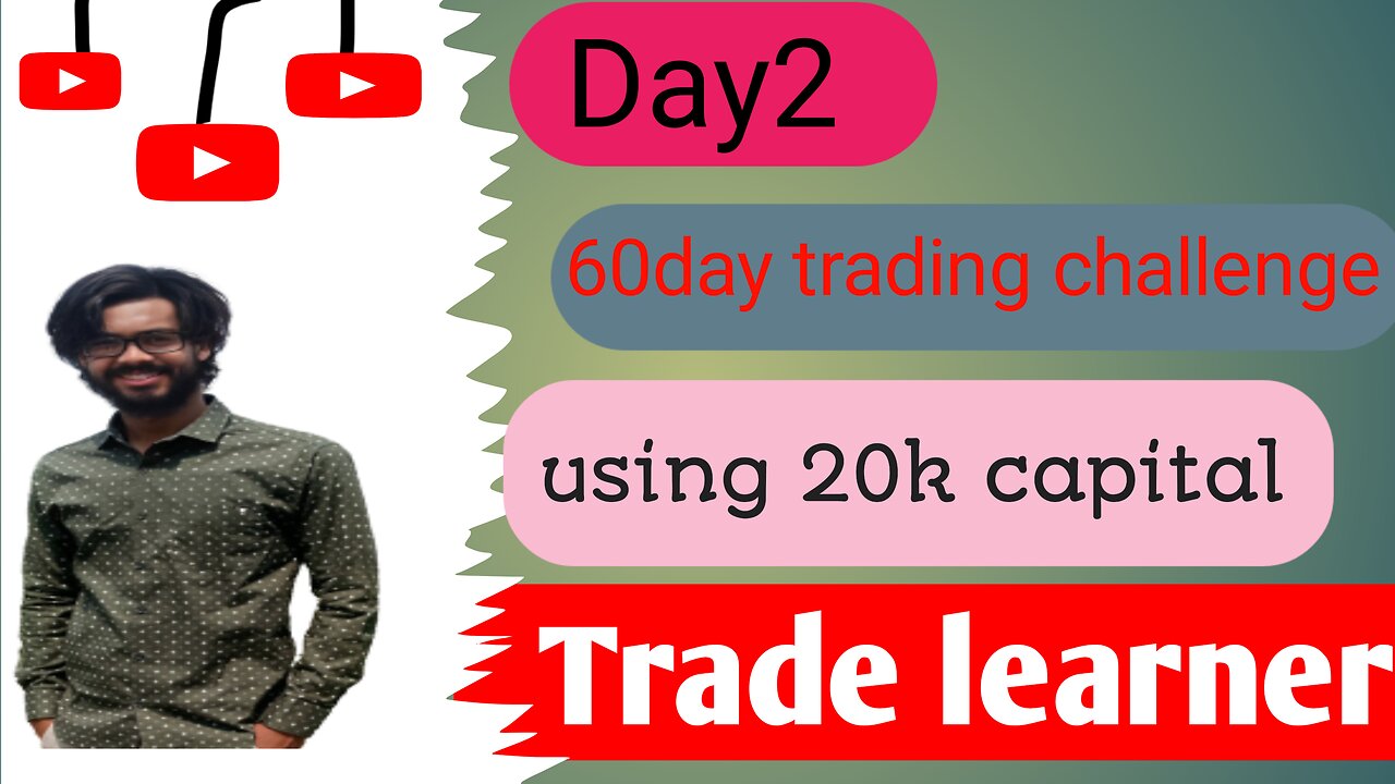 60 day trading challenge| Day2| using 20k capital| trade with Trade learner.