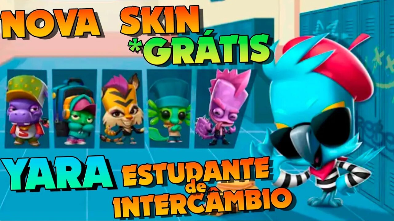 NOVA SKIN YARA ESTUDANTE DE INTERCÂMBIO GRATÍS! ZOOBA: Jogo de Batalha Animal