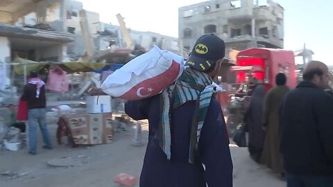 UNRWA starts distributing flour to families as part of efforts to address hunger in Gaza