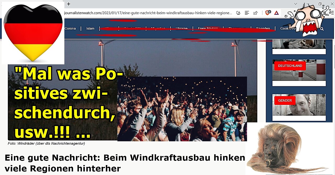(95 % traurige) Nachrichten an das Deutsche Volk vom 17.01.2023!!!