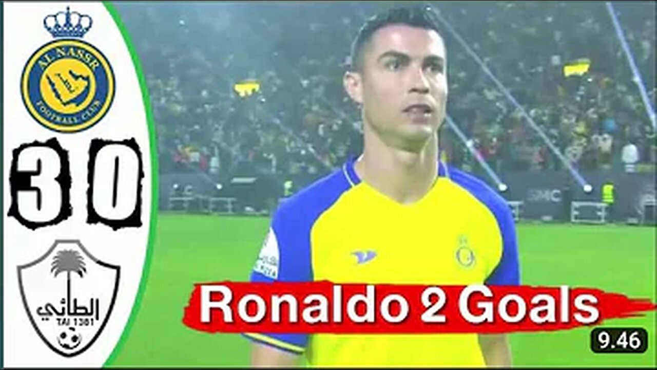 Al Nassr vs Al Taee - Highlights & All Goals 2023 HD || 3-0 Ronaldo 2 Goals