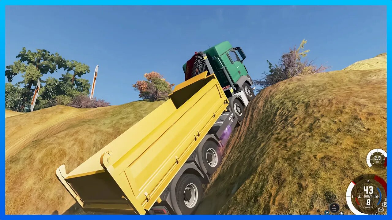 Truck & Hill Climb + YELLOW DUMP TRUCK: BeamNG Drive #298